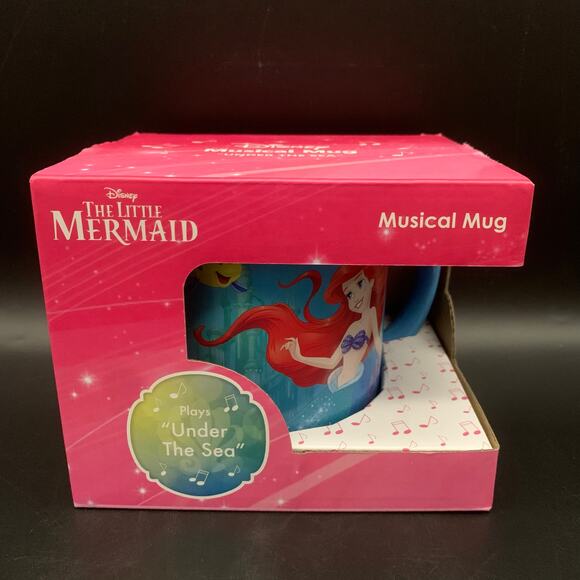 NEW Disney The Little Mermaid Musical Mug Plays “Under The Sea” Coffee Tea Cup - Picture 3 of 16